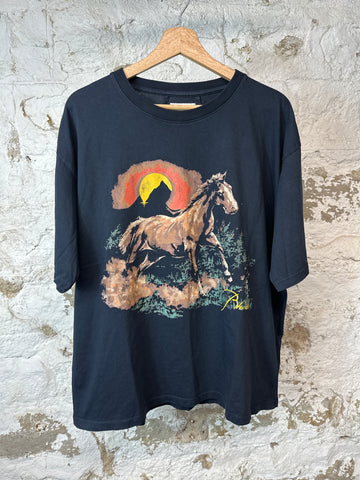 Rhude Horse T-shirt Black Sz M