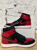 Air Jordan 1 High Patent Bred Sz 9.5