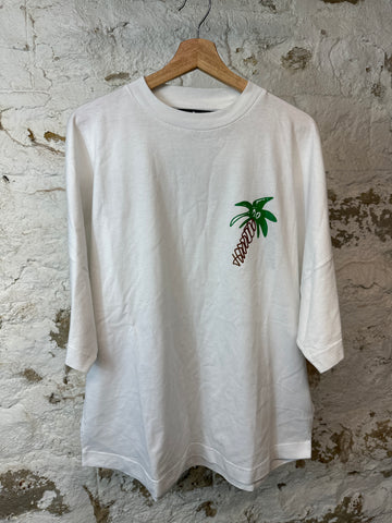 Palm Angels Drawn Tree T-shirt White Sz M DS