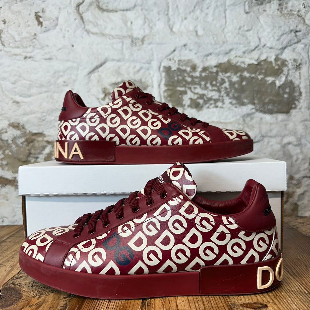 Dolce Gabbana Portofino DG Mania Red Sneaker Sz 10.5