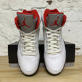Air Jordan 5 Fire Red Silver Tongue (2020) Sz 9