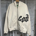 Godspeed Cream Zip Up Hoodie Sz S