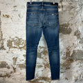 Amiri MX1 Blue Plaid Flannel Dark Blue Denim Jeans Sz 31