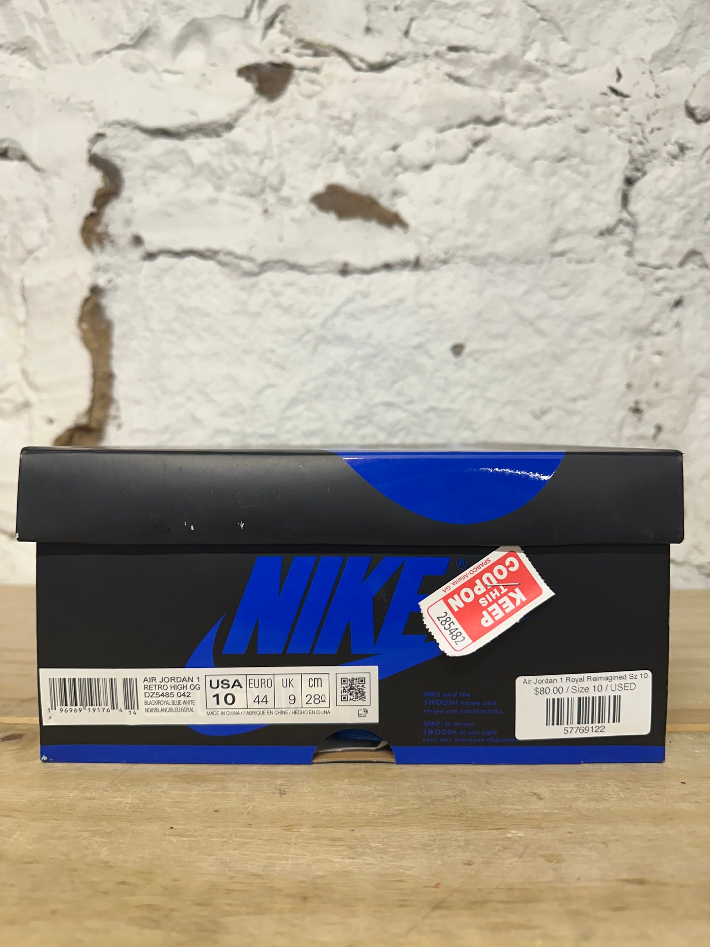 Air Jordan 1 Royal Reimagined Sz 10