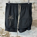 Rick Owens Champion DRKSHDW Black Boxer Shorts Sz S
