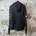 Amiri White Sleeve Bones Black Hoodie Sz L