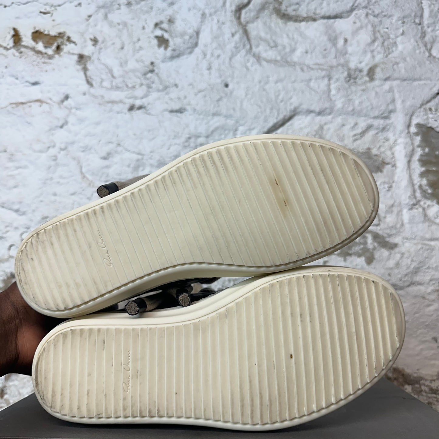 Rick Owens Jumbo Lace Washed Indigo Milk Sneaker Sz 7 (40)