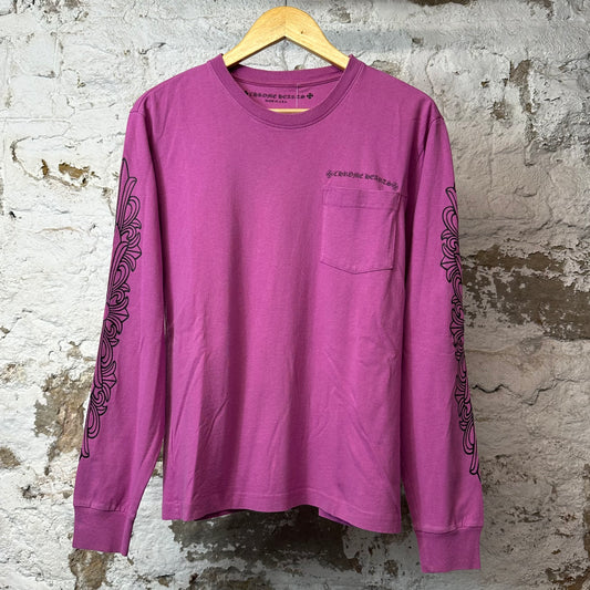Chrome Hearts Matty Boy Spider Web L/s Purple Sz S