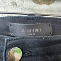 Amiri MX1 Crystal Patch Black Denim Jeans Sz 38