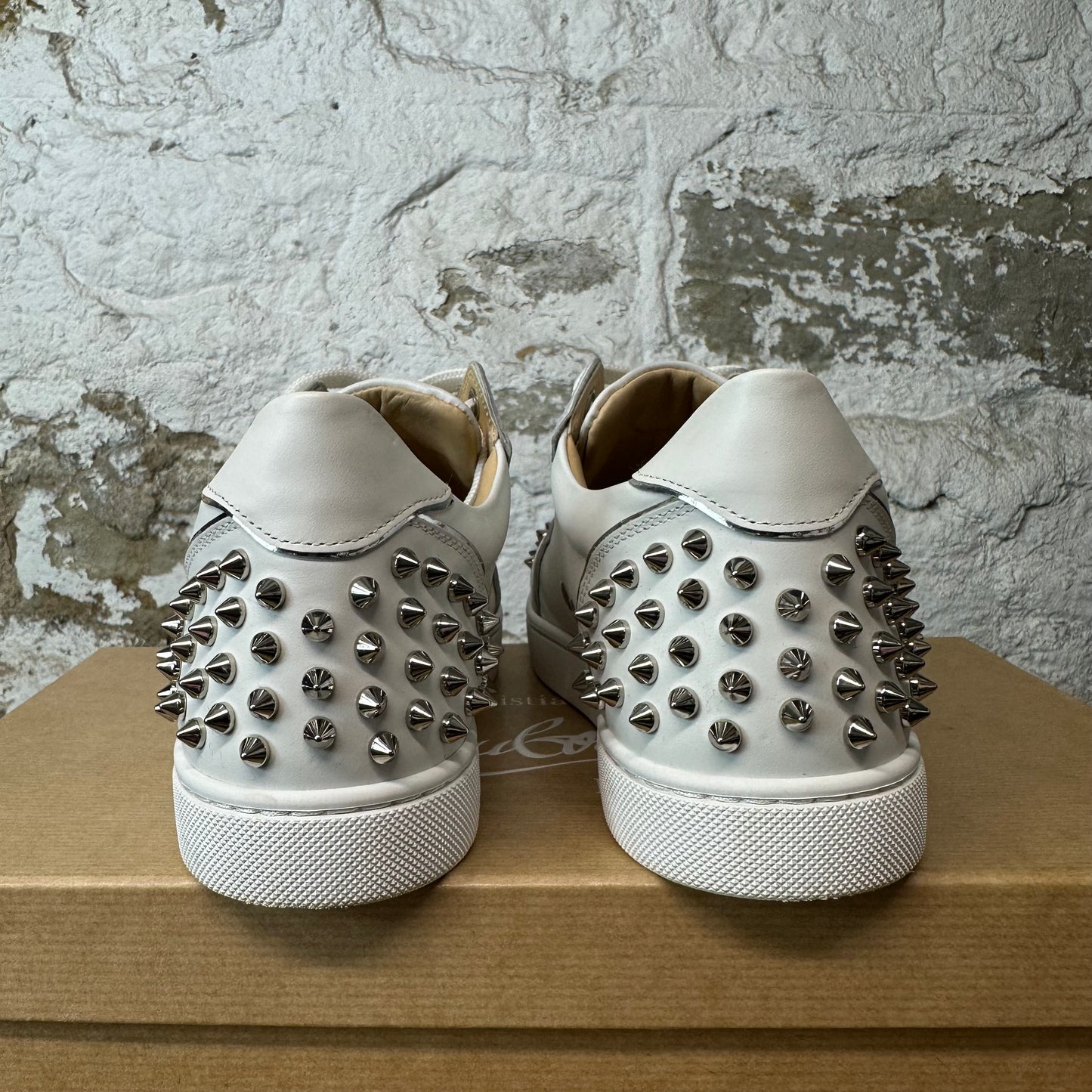 Christian Louboutin Triple White Spike Sneaker Sz 6.5 (39.5)