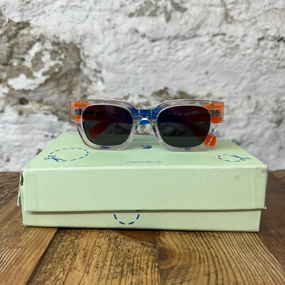 Off White Clear Mulitcolor Glasses W/ Box