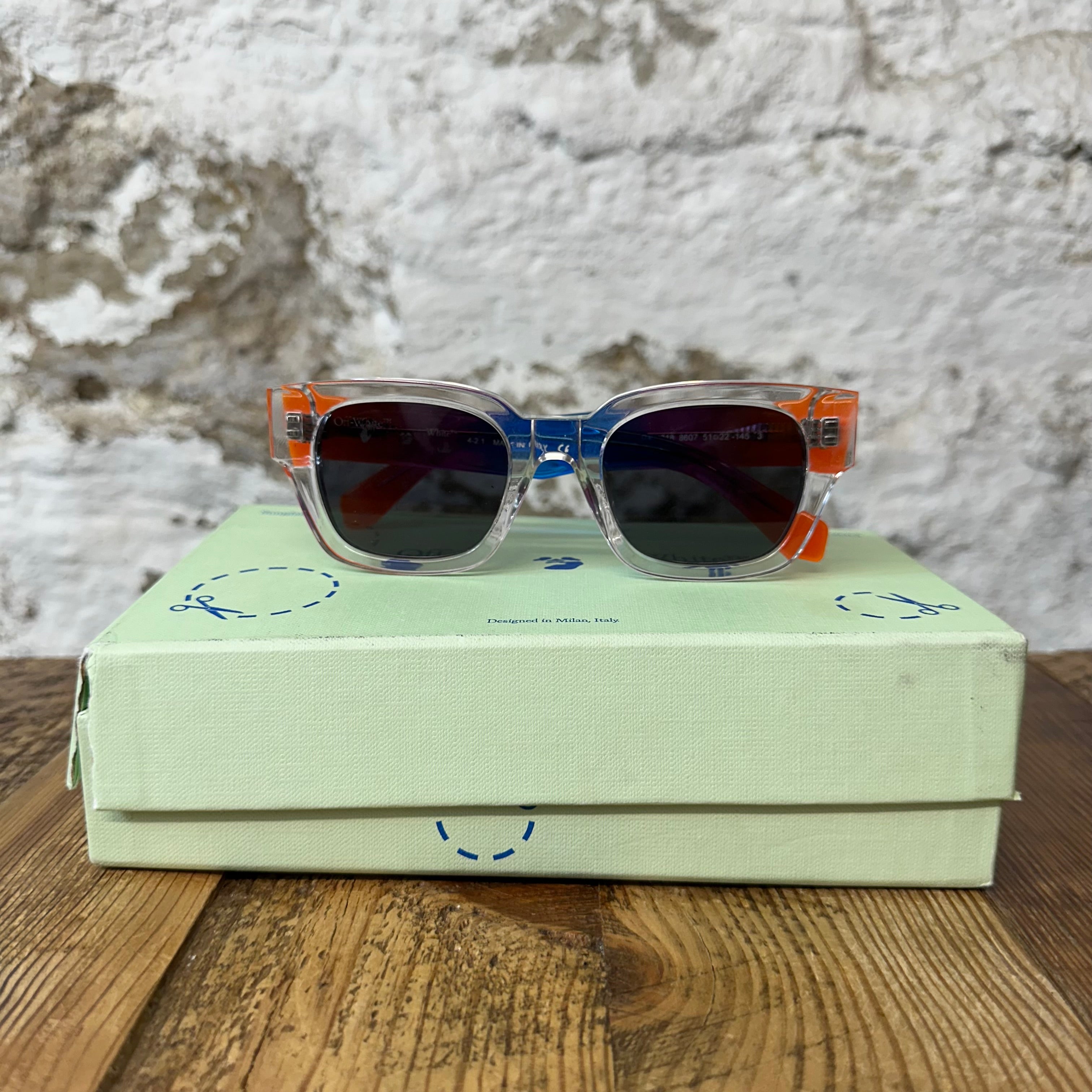 Off White Clear Mulitcolor Glasses W/ Box