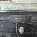 Amiri Blue Crystal Stagger Black Denim Jeans Sz 34