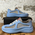 Prada Americas Cup Blue Rubber Grey Sneaker Sz 8 (41)