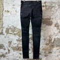 Amiri Multicolor Paint Splatter Black Denim Jeans Sz 30