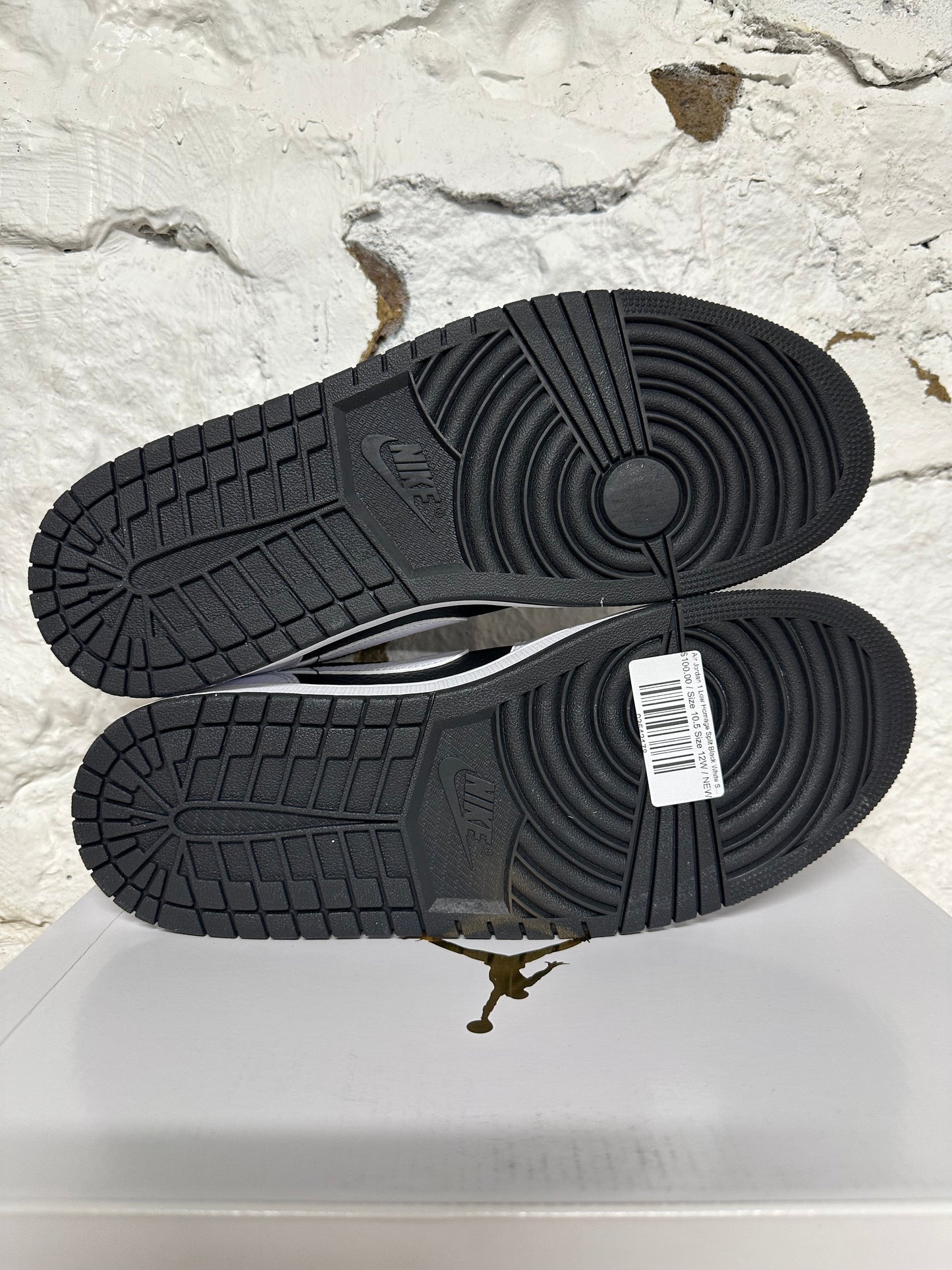 Air Jordan 1 Low Homage Split Black White Sz 10.5 (12W) DS
