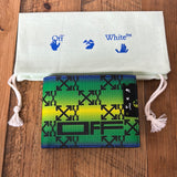 Off White Green Yellow Bifold Wallet DS
