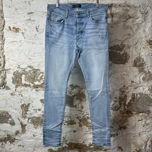 Amiri Plain Light Blue Denim Jeans Sz 33