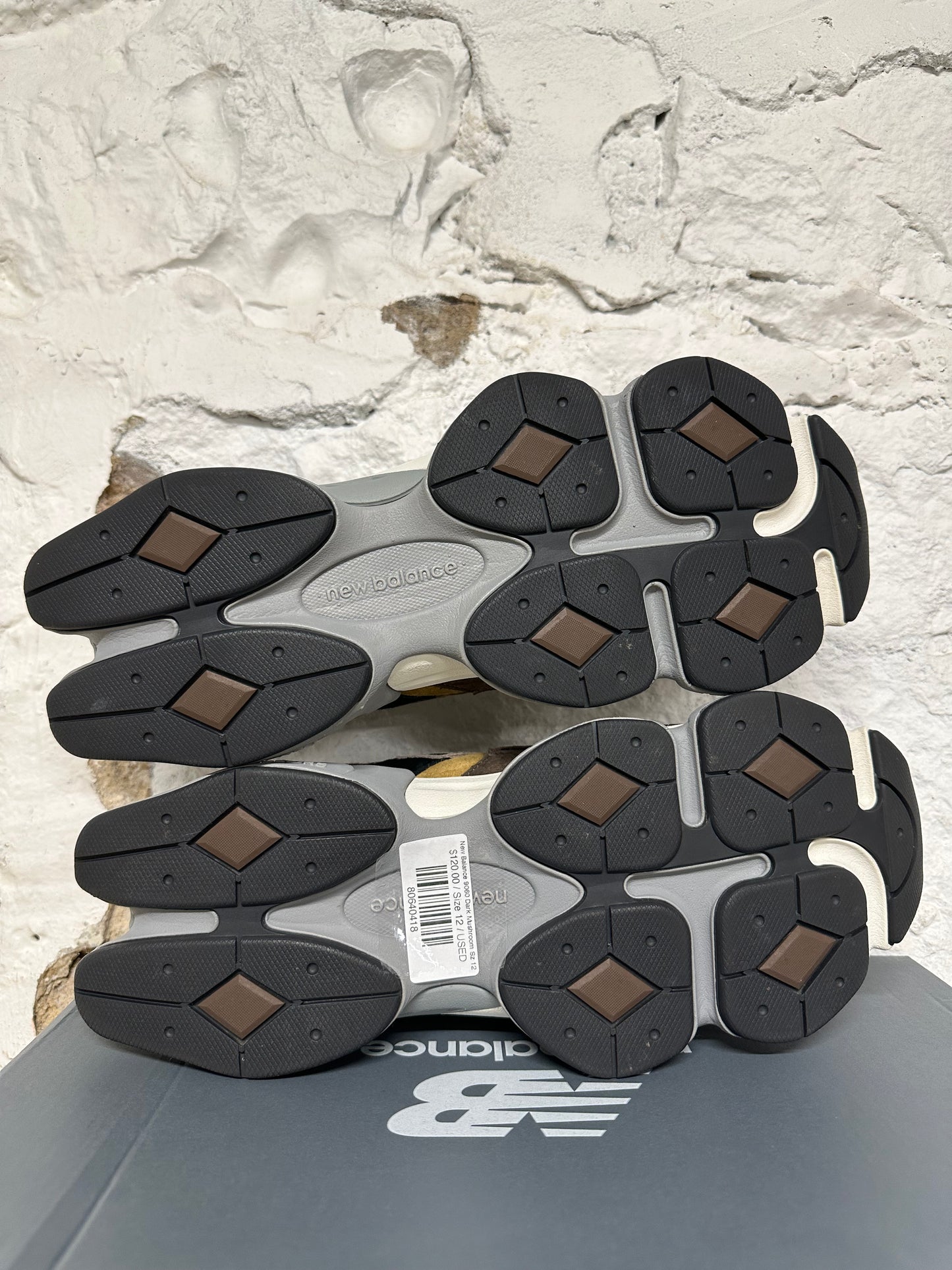 New Balance 9060 Dark Mushroom Sz 12