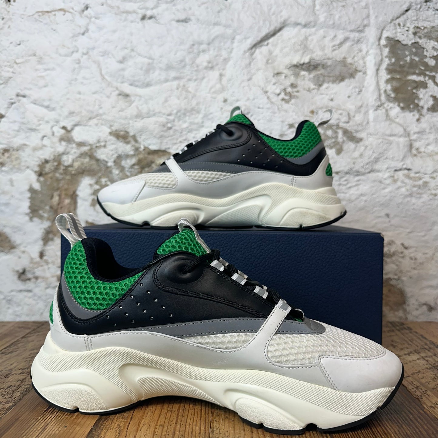 Dior B22 Black White Green Sneaker Sz 9 (42)