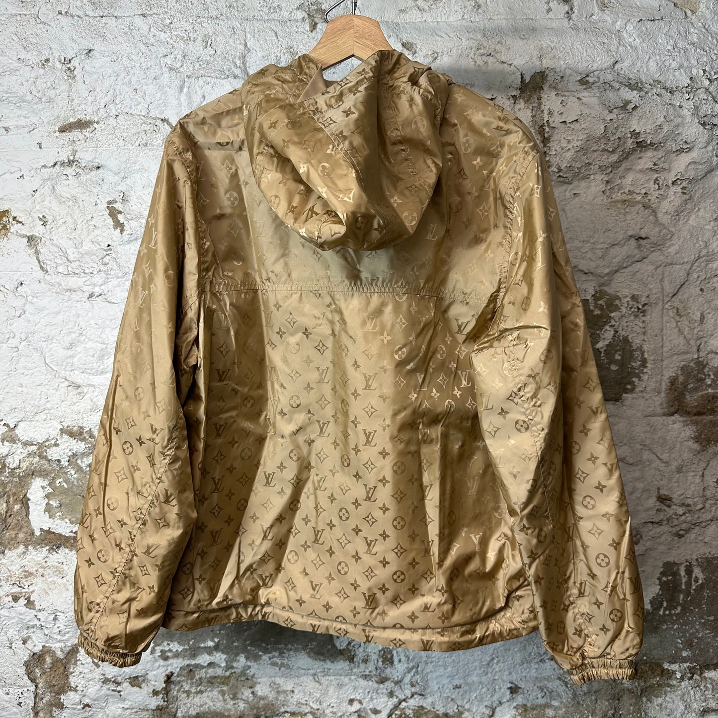 Louis Vuitton Beige Reflective Reversible Monogram Jacket Sz S