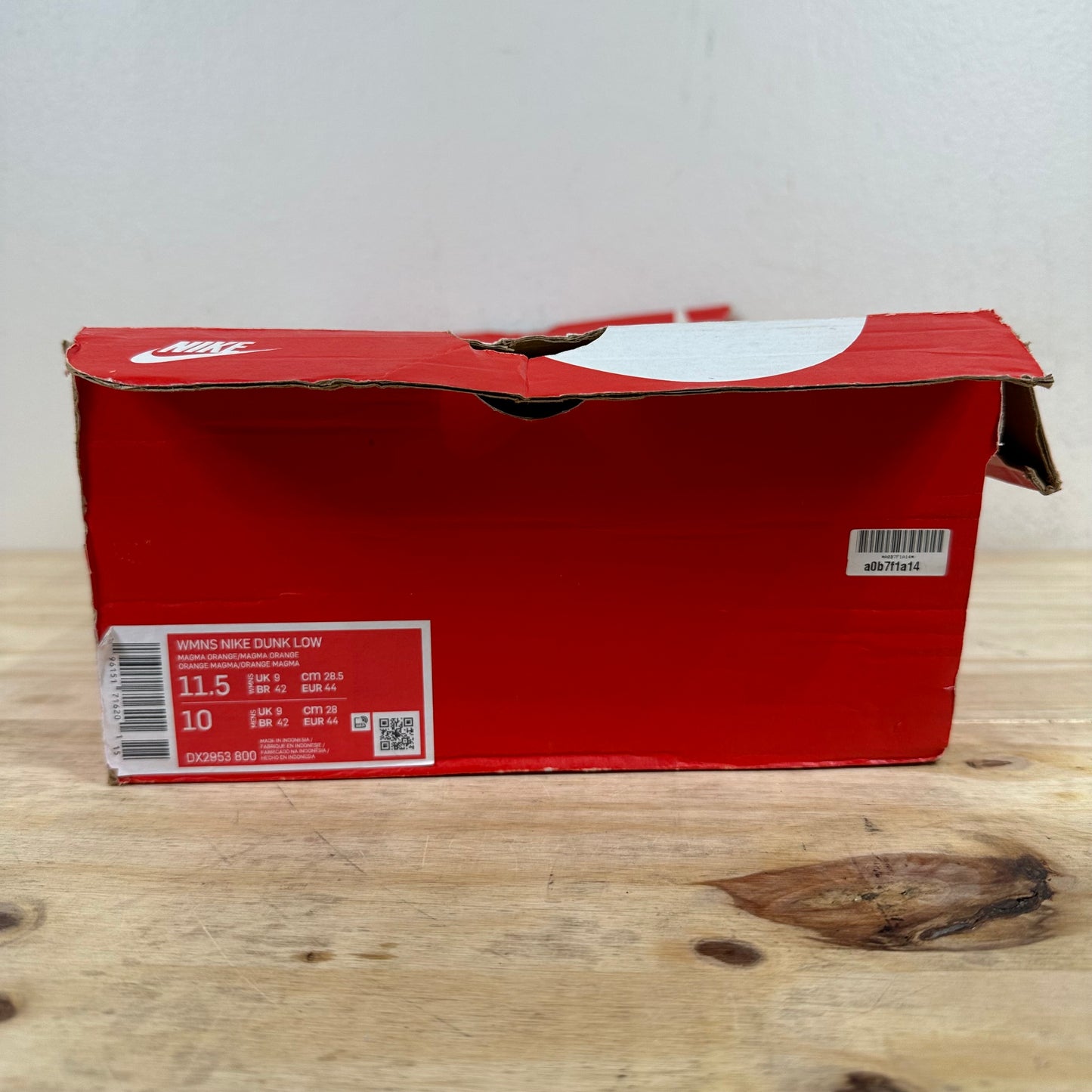 Nike Dunk Low Magma Orange Sz 10 (11.5W)