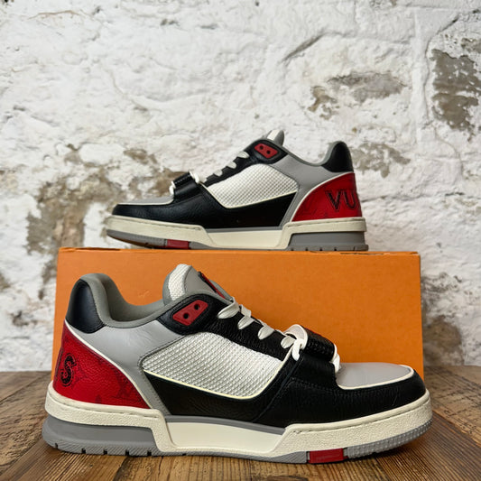 Louis Vuitton Grey Black White Strap Trainer Sz 8.5 (7LV)