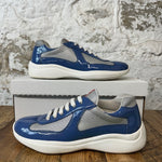 Prada Americas Cup Blue Patent Gray White Sz 7 No Box