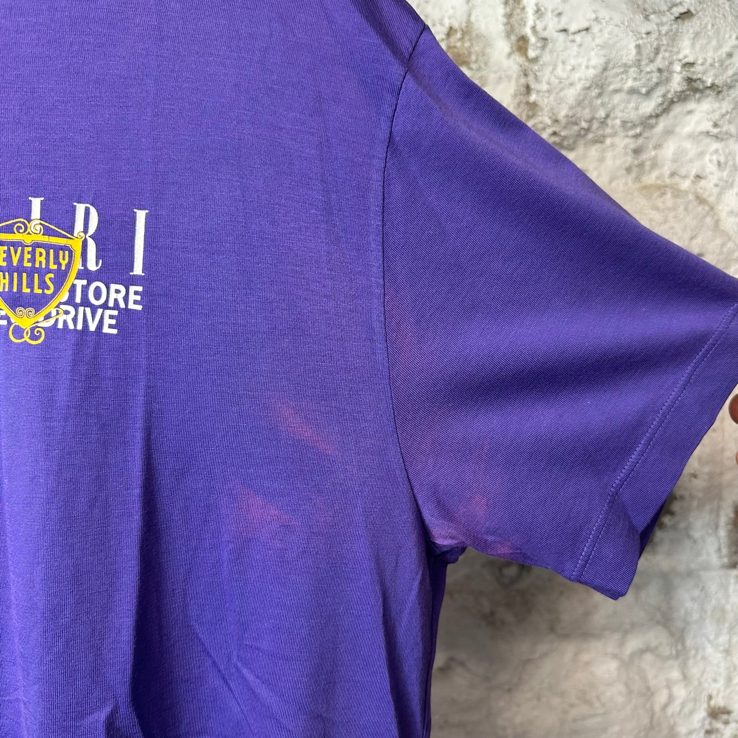 Amiri Flagship T-shirt Purple Sz S (Stained)