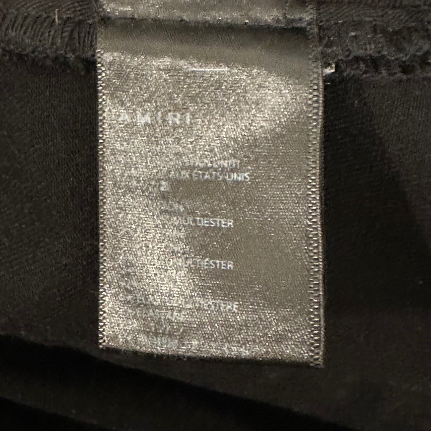 Amiri MX1 Black Blue Patch Black Denim Jeans Sz 38