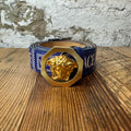Versace Medusa White Blue Belt Sz (105/42)