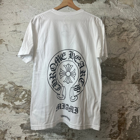 Chrome Hearts Miami Horseshoe White T-Shirt Sz M