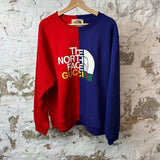 Gucci North Face Red Blue Split Crewneck Sz XL