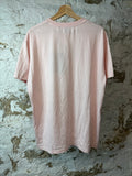 Burberry White Spell Pink T-shirt Sz L