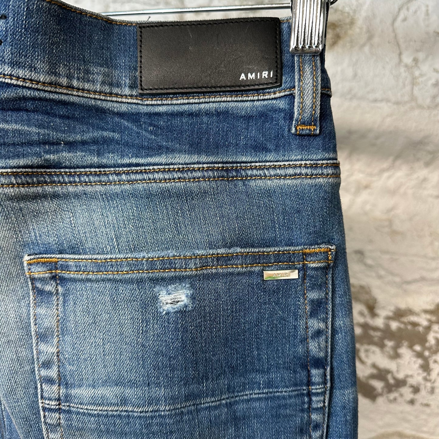 Amiri Plain River Indigo Blue Denim Jeans Sz 31