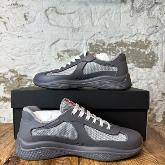 Prada Americas Cup Grey Rubber Sneaker Sz 9 (42) DS