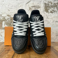 Louis Vuitton Triple Black Trainer Sneaker Sz 7.5 (6LV)