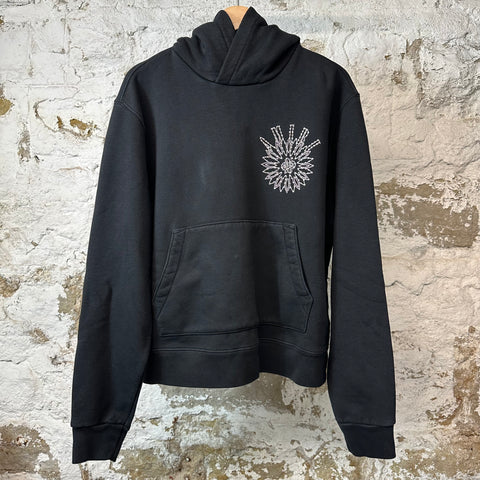 Amiri Crystal Logo Hoodie Black Sz M