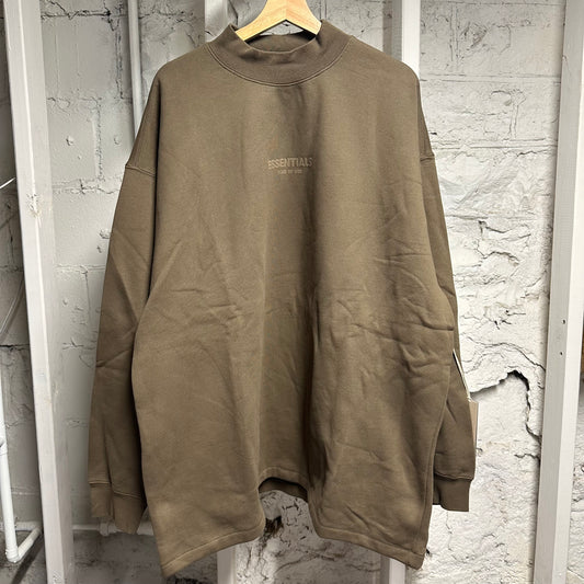 Fear of God Essentials Brown Relaxed Crewneck Sz XL DS