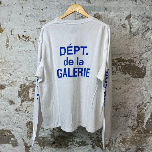 Gallery Dept Blue Sleeve Spell L/s White Sz XL