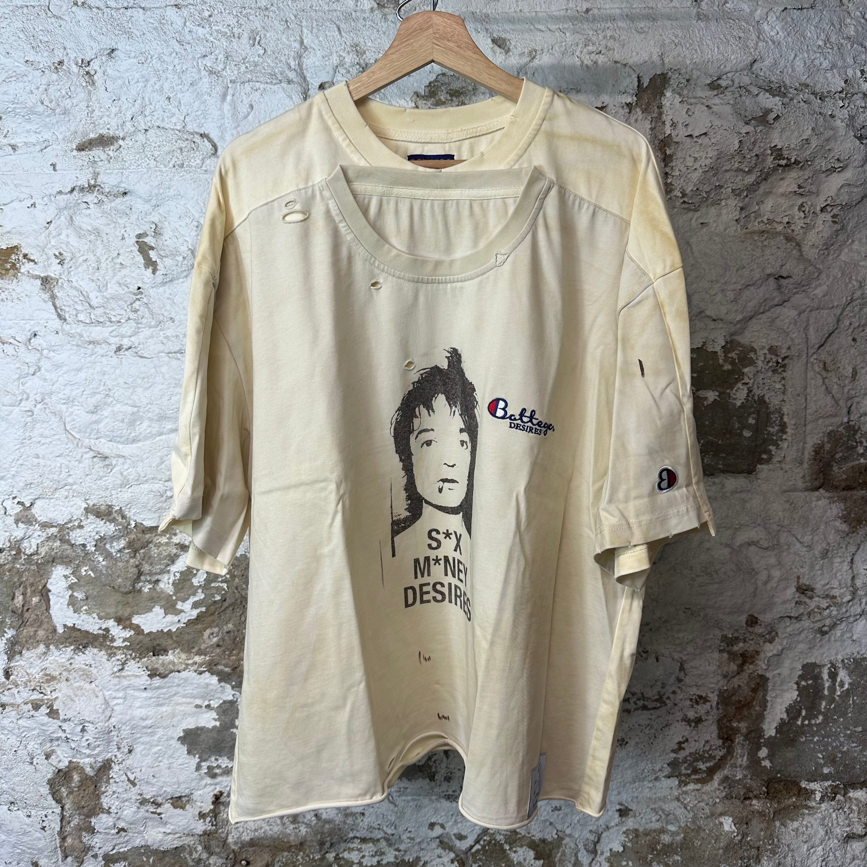 Bottega Desires Sex Sells Cream T-Shirt Sz XXL