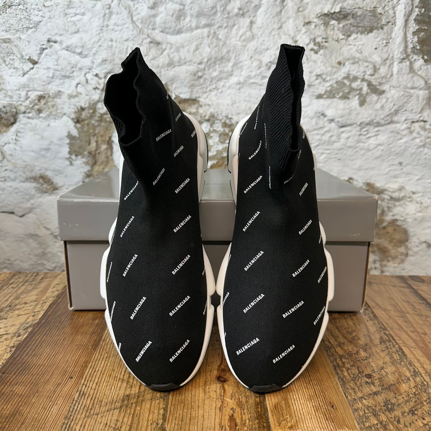 Balenciaga Black White Sock Runner Sneaker Sz 11 (44)