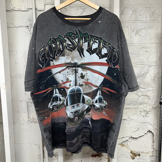 Godspeed Helicopter Black T-Shirt Sz XL