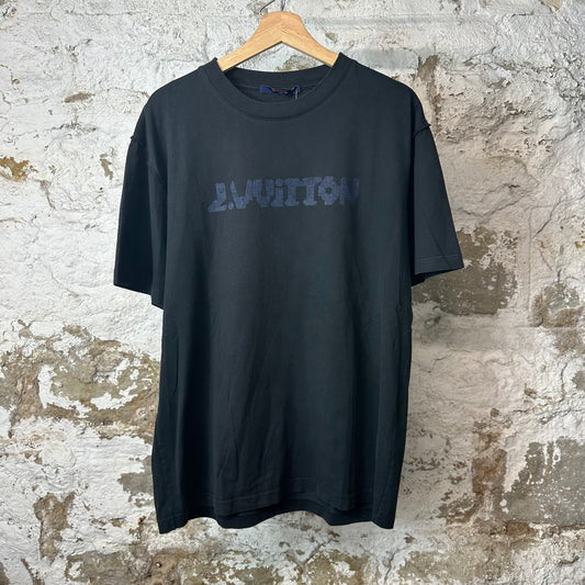 Louis Vuitton 2054 Heat Reactive Logo Black T-Shirt Sz XL
