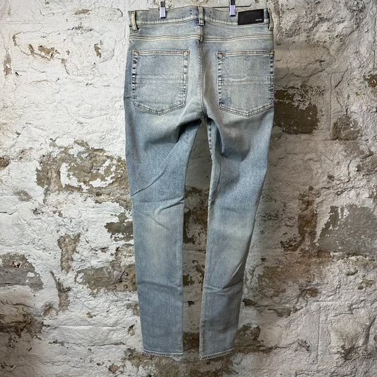 Amiri Plain Washed Blue Denim Jeans Sz 34