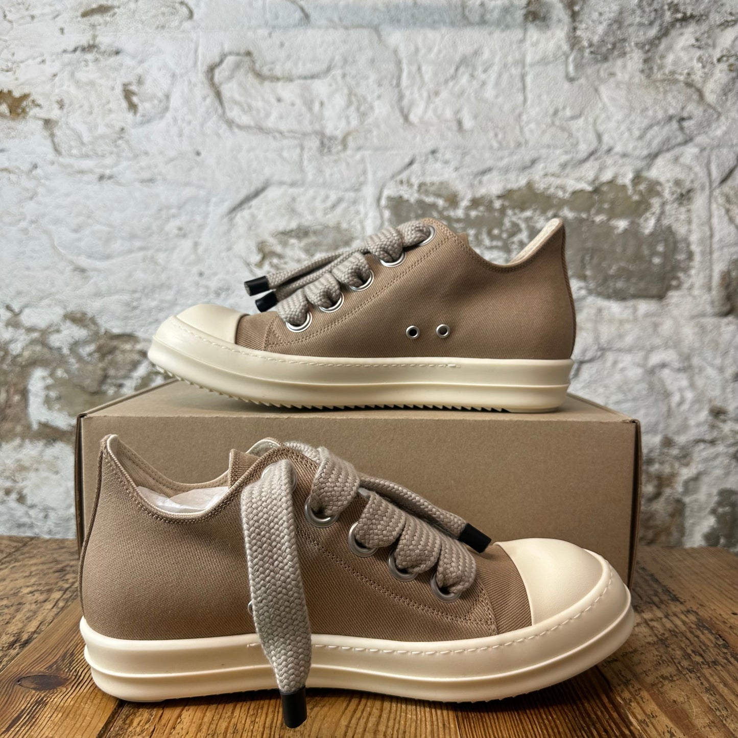 Rick Owens Jumbo Lace Flesh Milk Sneaker DS