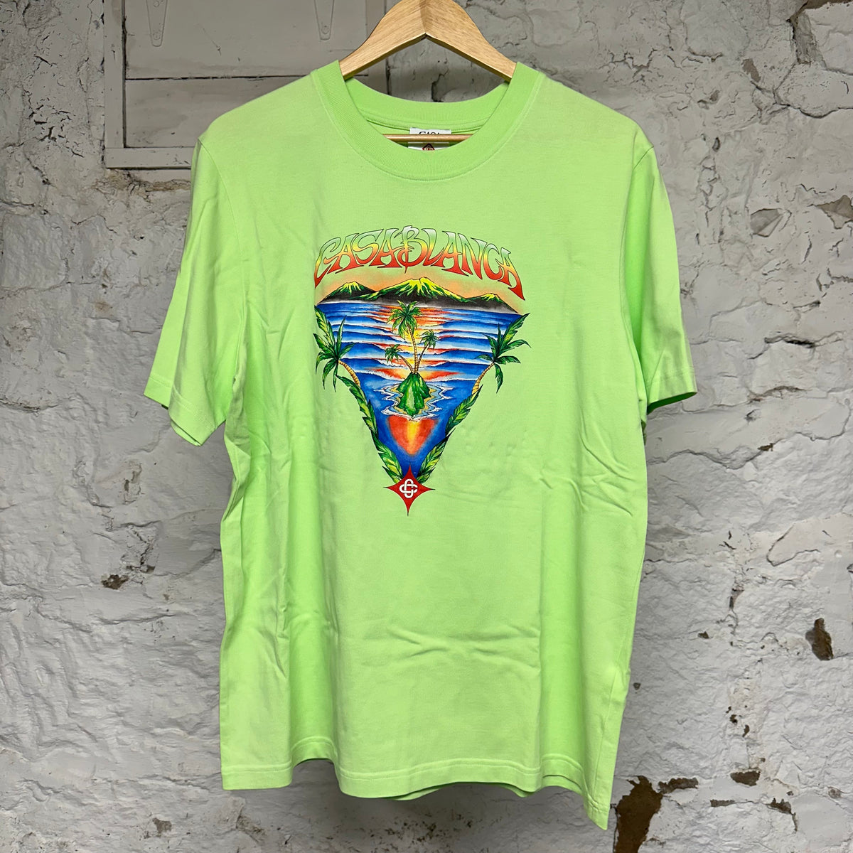 Casablanca Green Innocense Triangle T-Shirt Sz M
