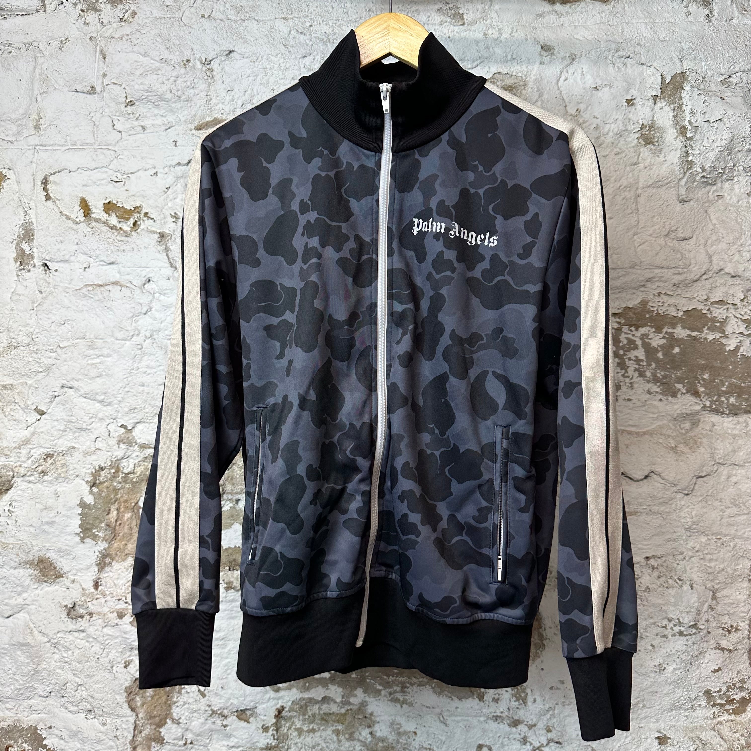 Palm Angels Grey Camo Track Jacket Sz L