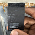 Amiri Plain Blue Distressed Denim Jeans Sz 28