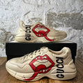 Gucci Rhyton Red Lips Cream Sneaker Sz 9.5